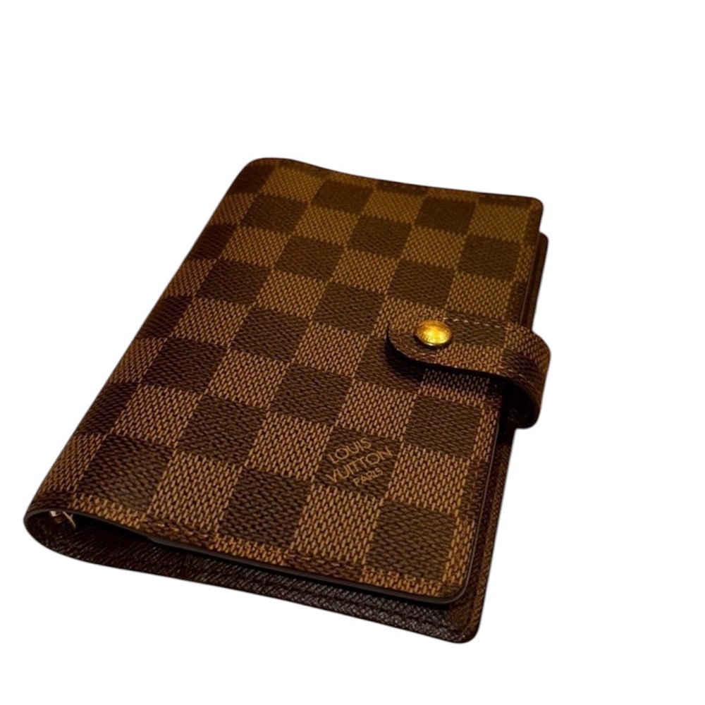 Brown Checkered Wallet